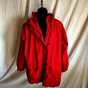 Vintage 90s Y2K Cherokee Brand Red Water Resistant Hooded Jacket Women’s 1X